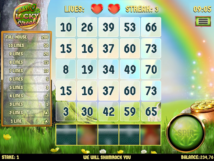  Slingo Lucky Streak Slots GentingCasino